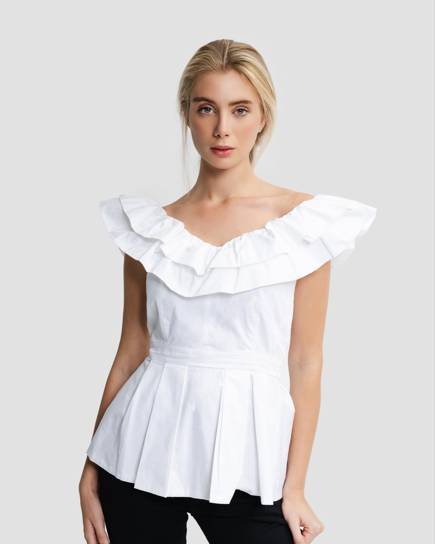 Ruffled Peplum Top