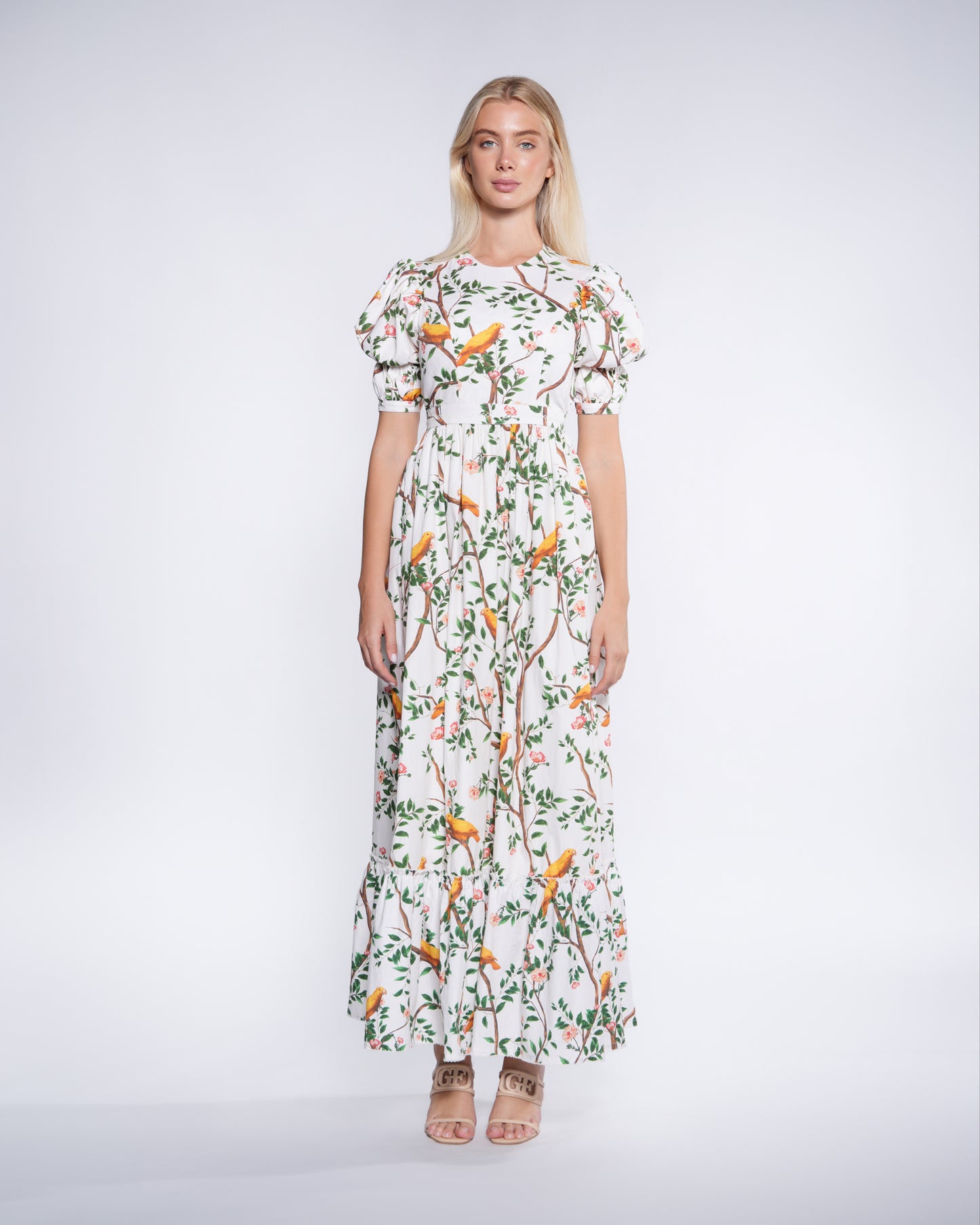 Floral Open Back Maxi Dress