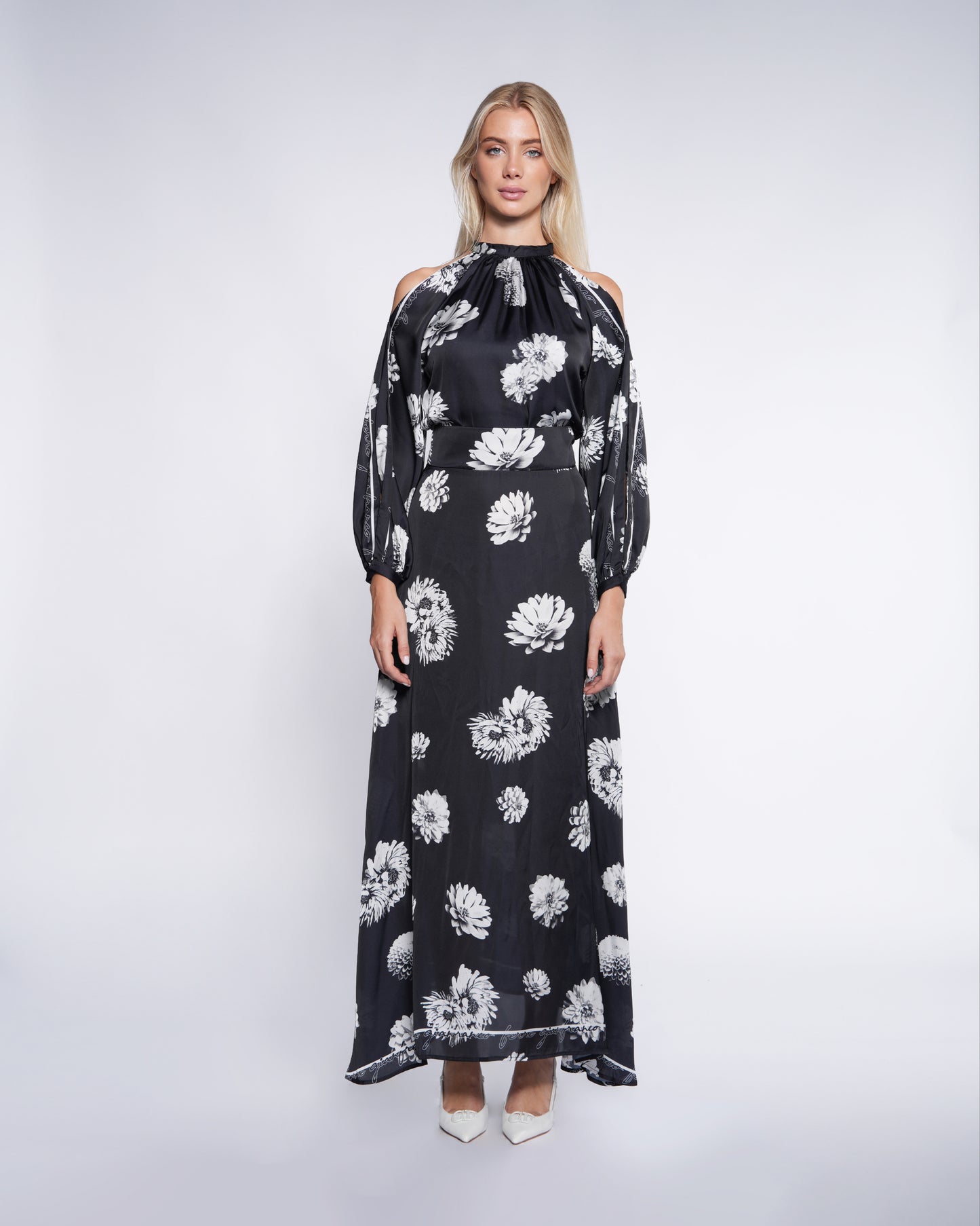 Floral Cut-Out Maxi Dress