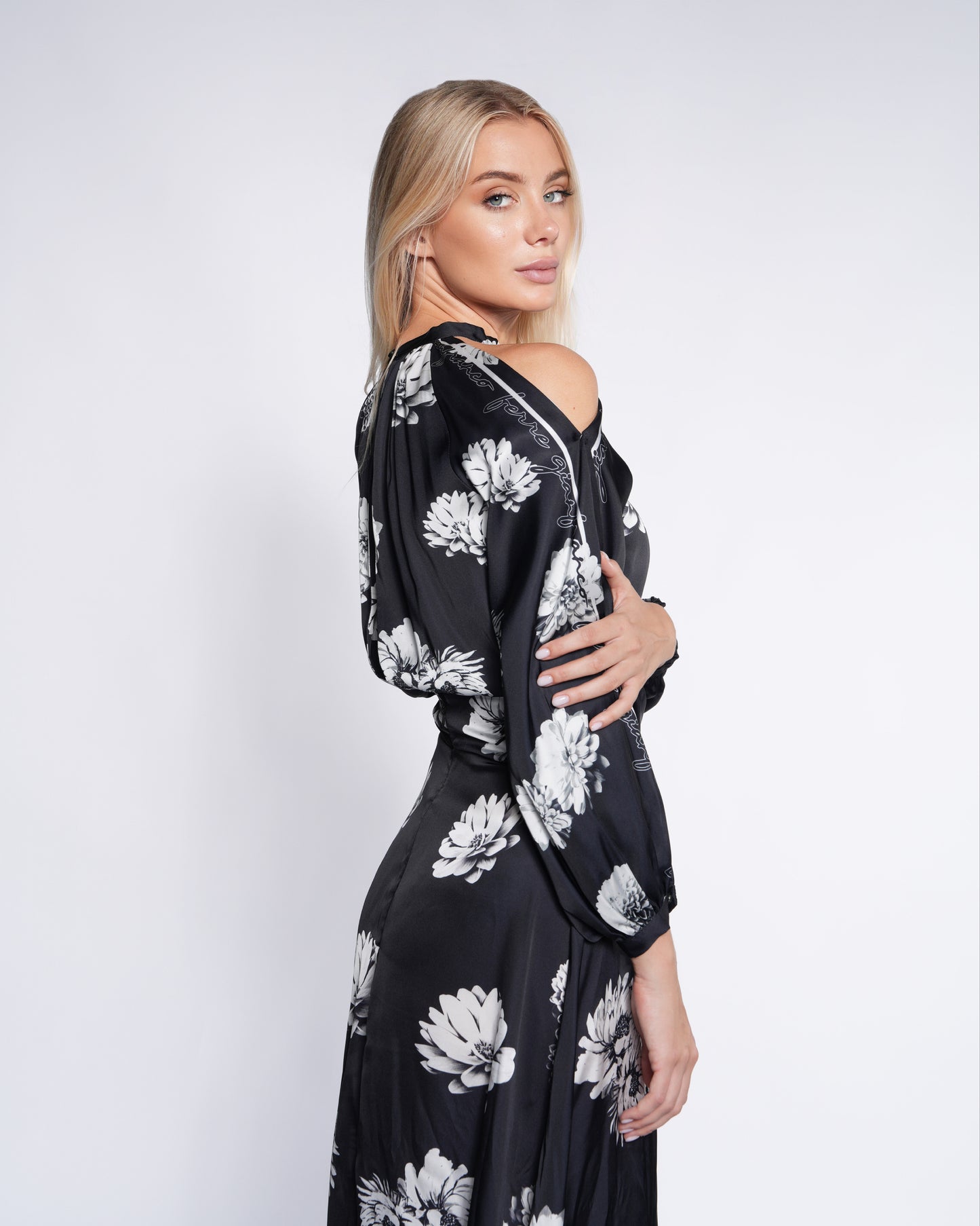 Floral Cut-Out Maxi Dress