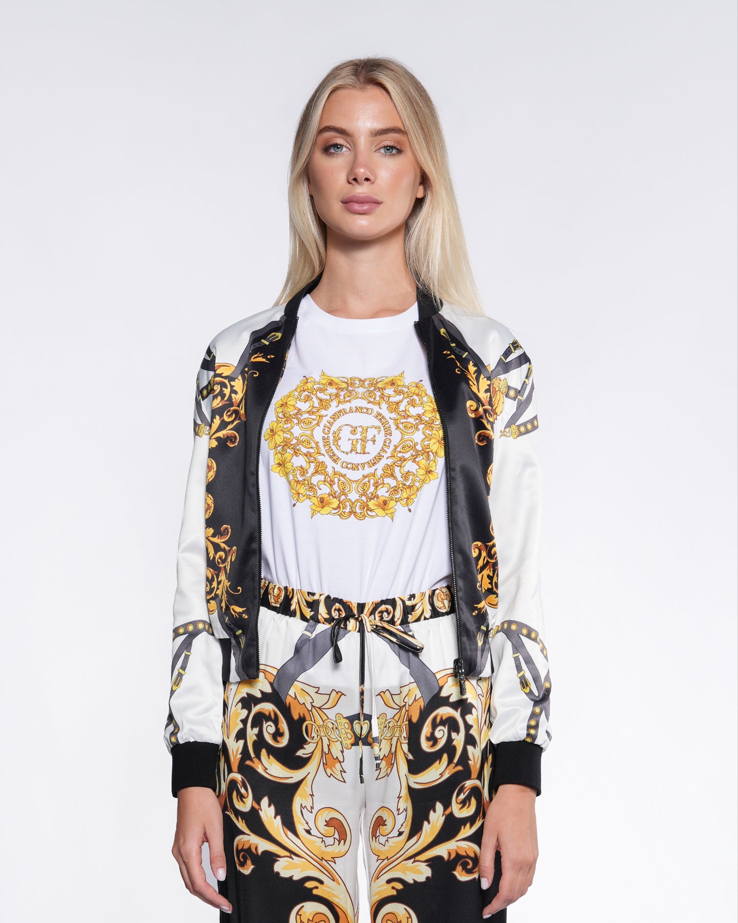 Baroque Print Reversible Bomber Jacket