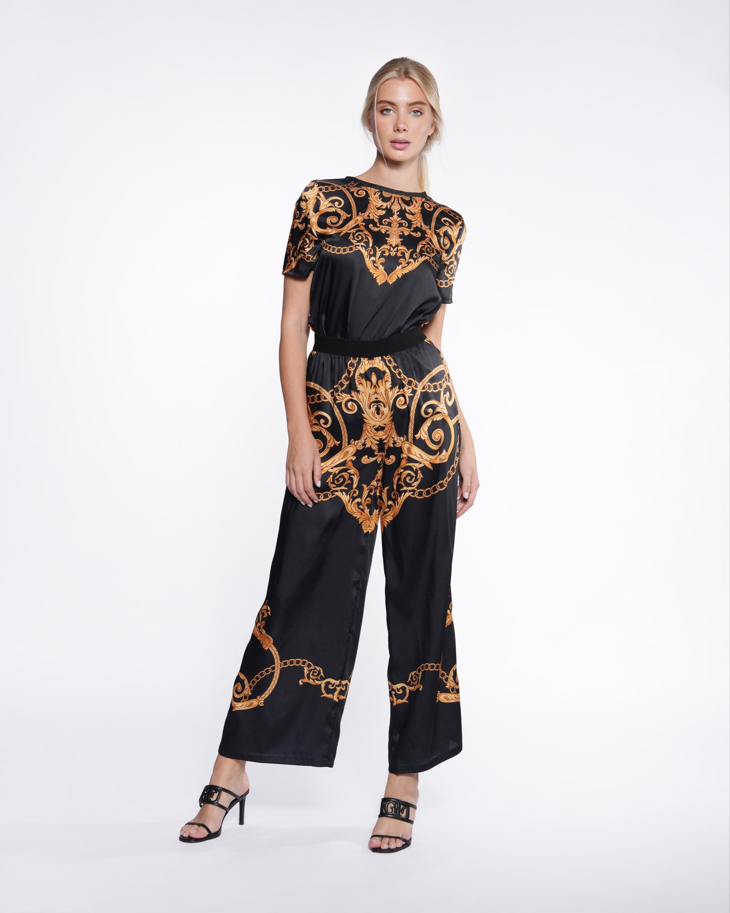 Baroque Chain Print Top