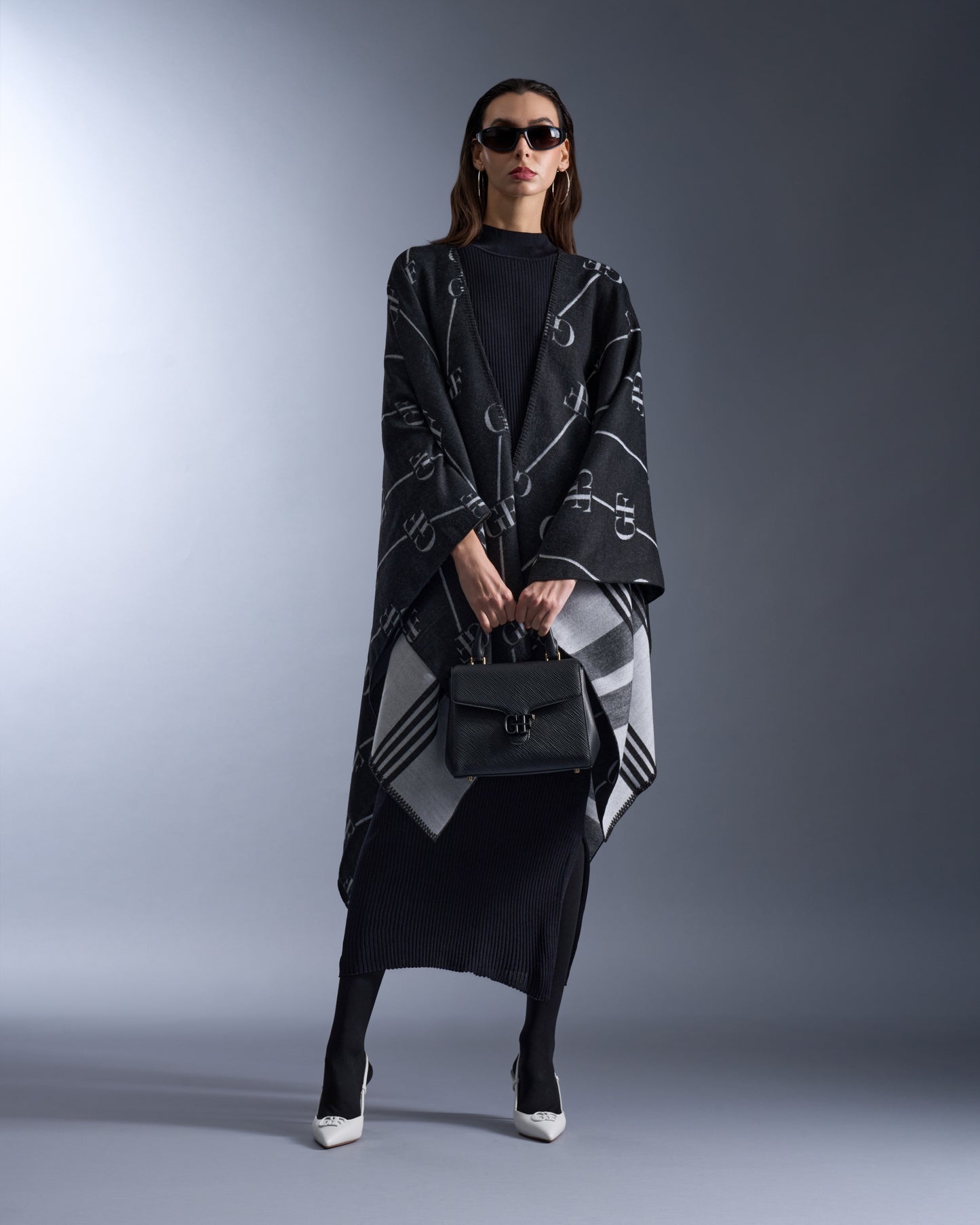 Reversible Monochrome Poncho