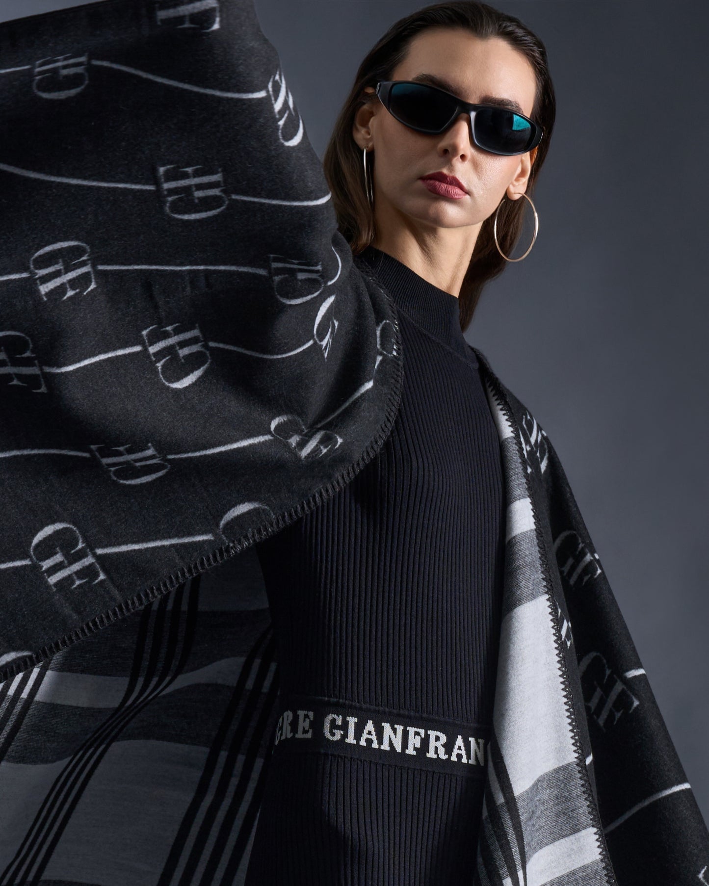 Reversible Monochrome Poncho