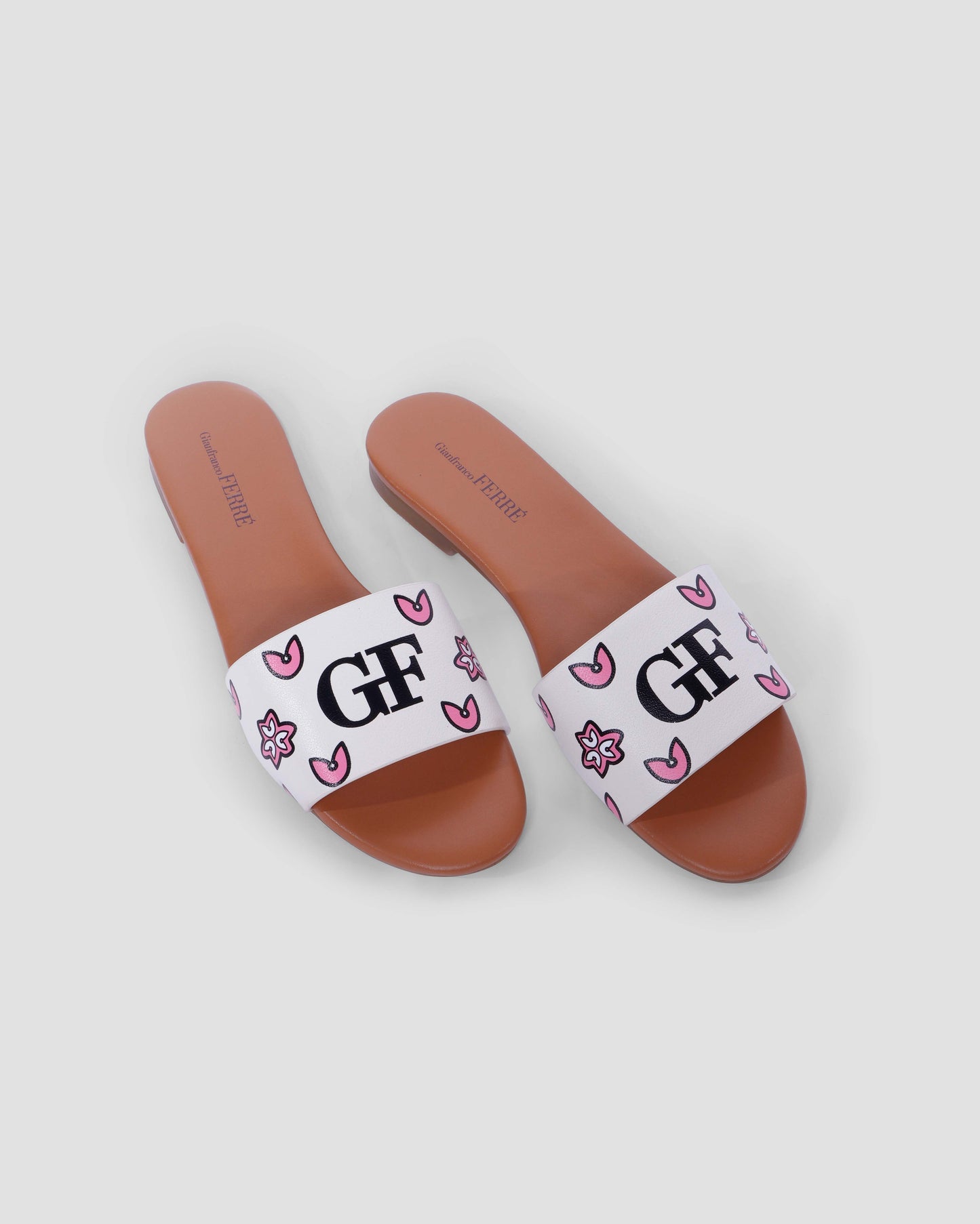 Graphic Print Flat Sandals