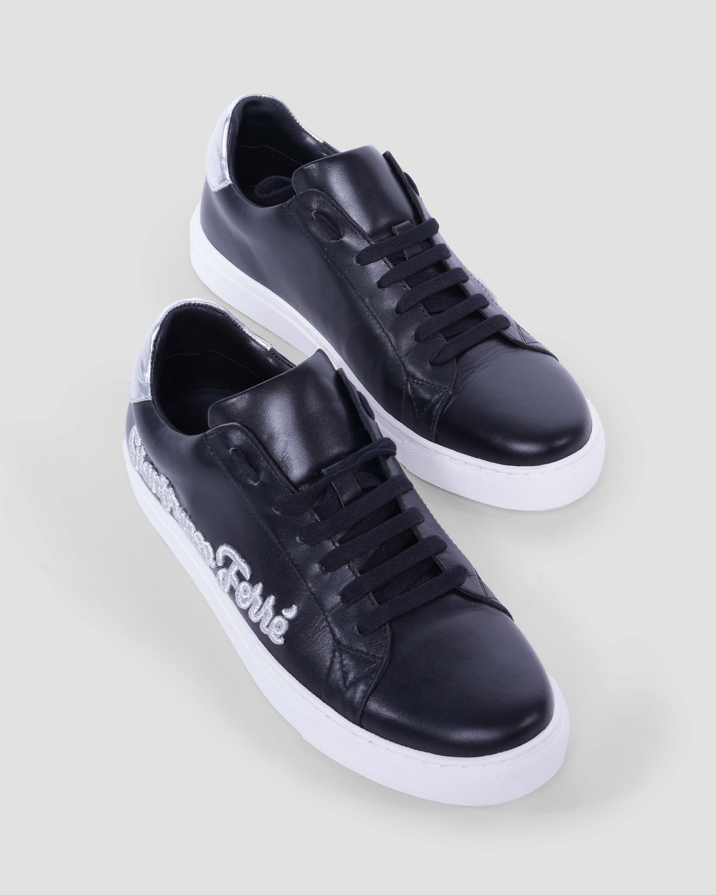 Silver Detail Embroidery Sneakers