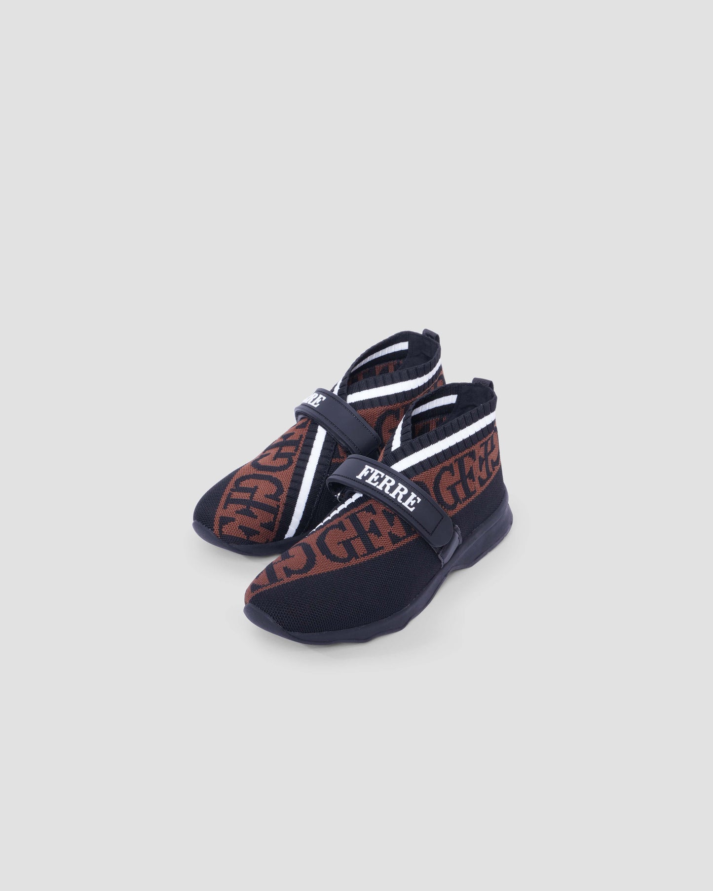Logo Strap Knit Sock Sneakers