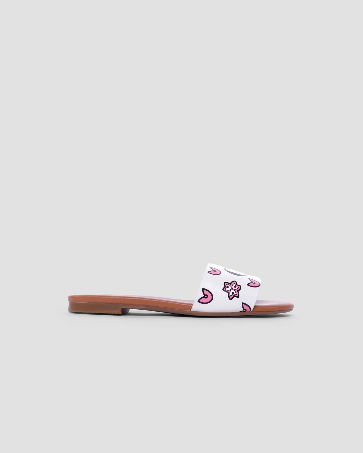 Graphic Print Flat Sandals