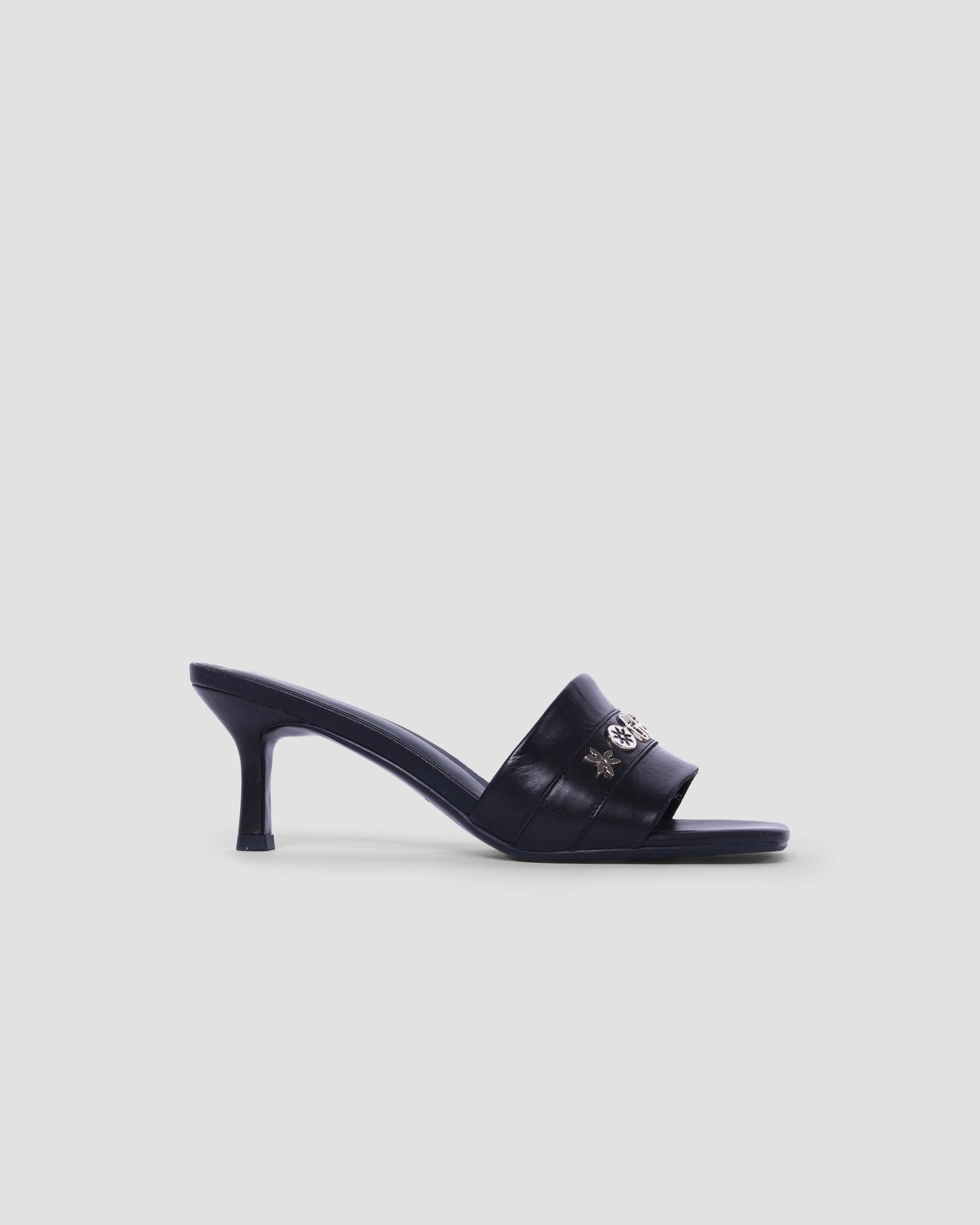 Logo-Studded Heeled Sandals