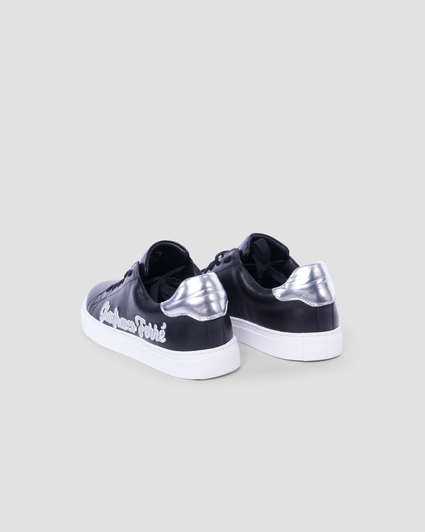 Silver Detail Embroidery Sneakers