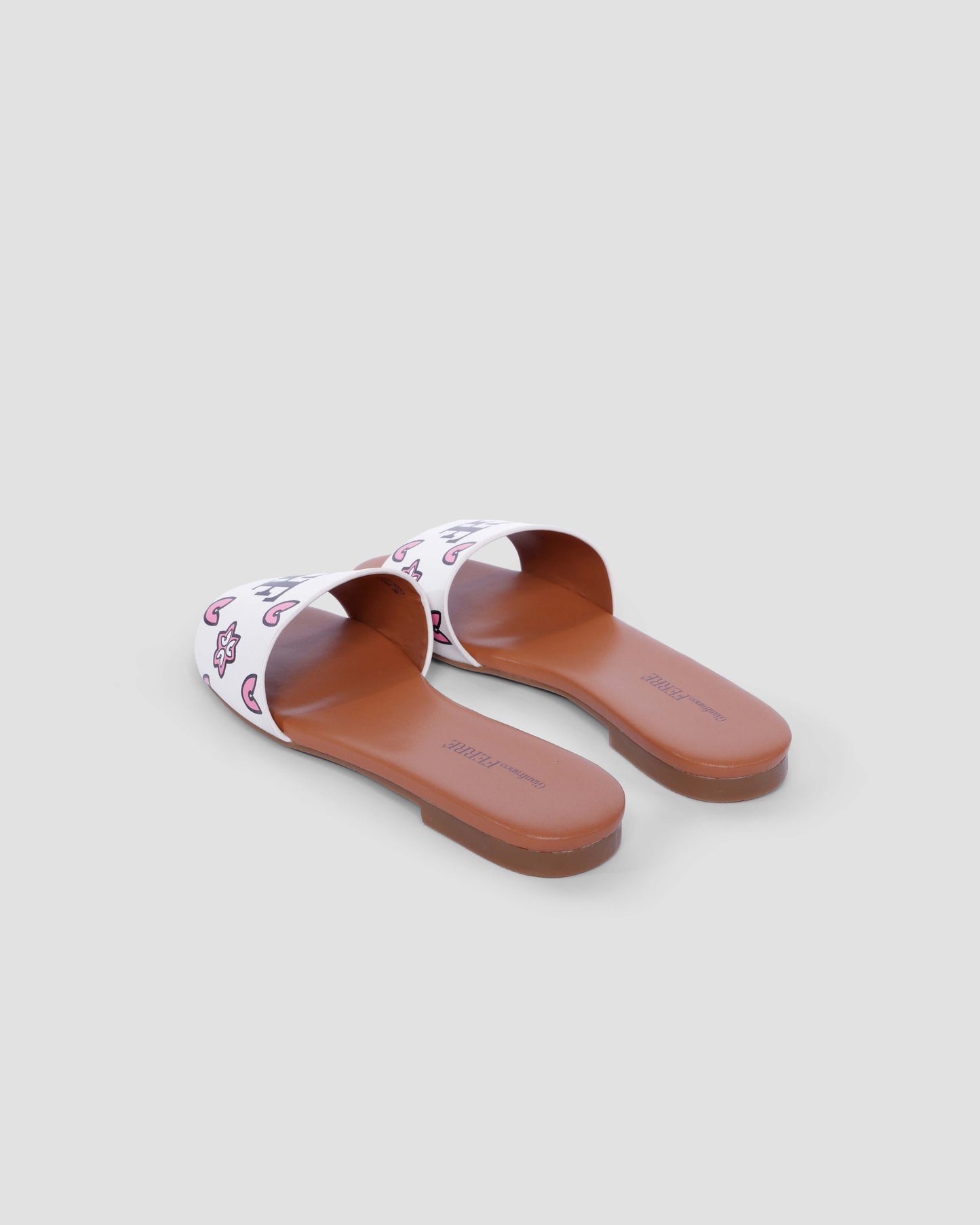 Graphic Print Flat Sandals
