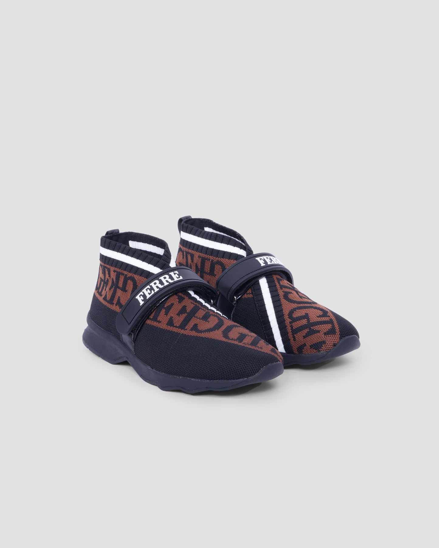 Logo Strap Knit Sock Sneakers