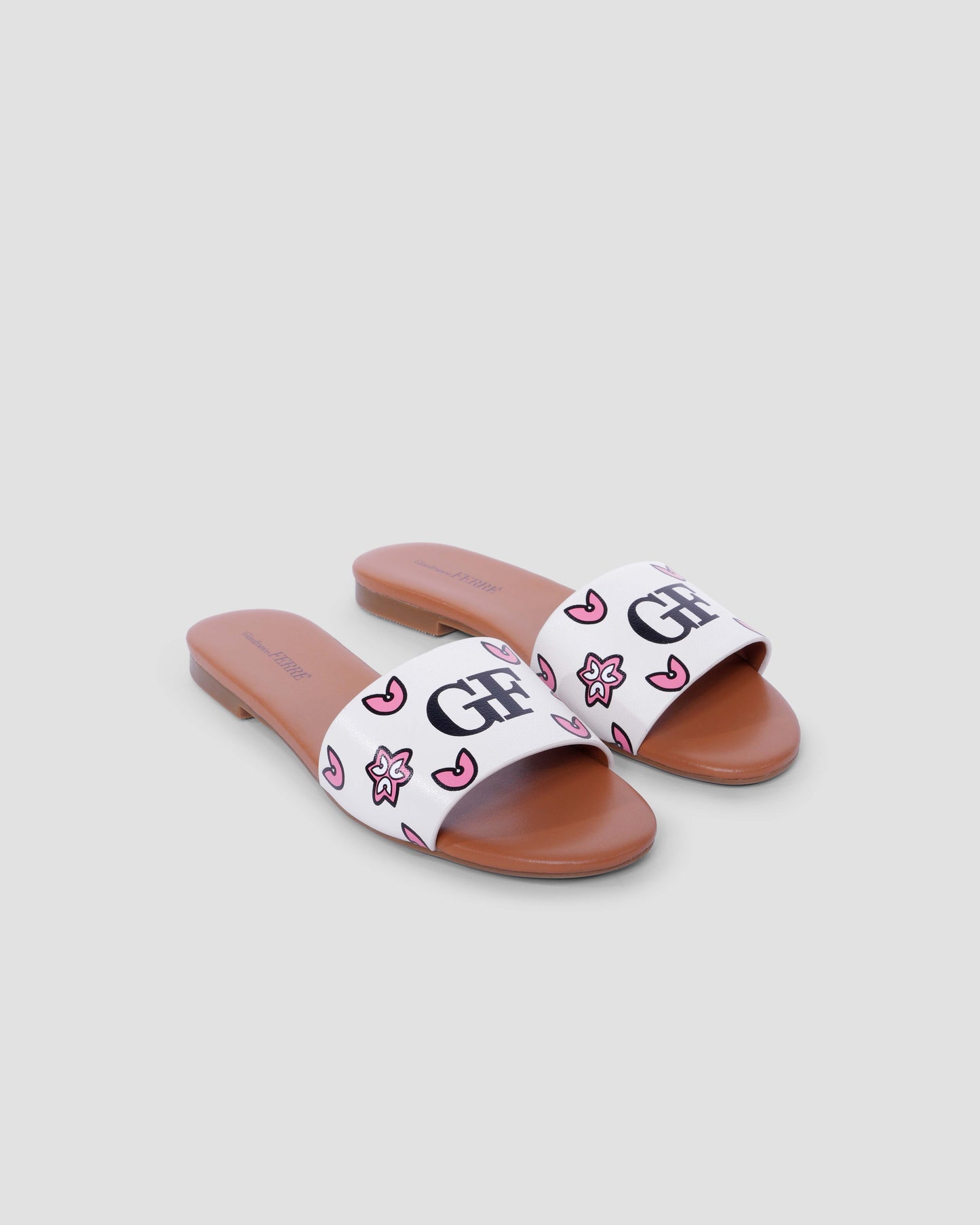 Graphic Print Flat Sandals