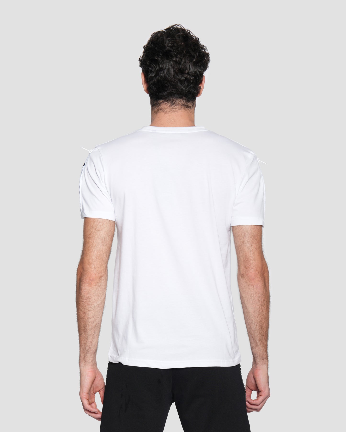 Logo Print Zip Sleeve T-shirt