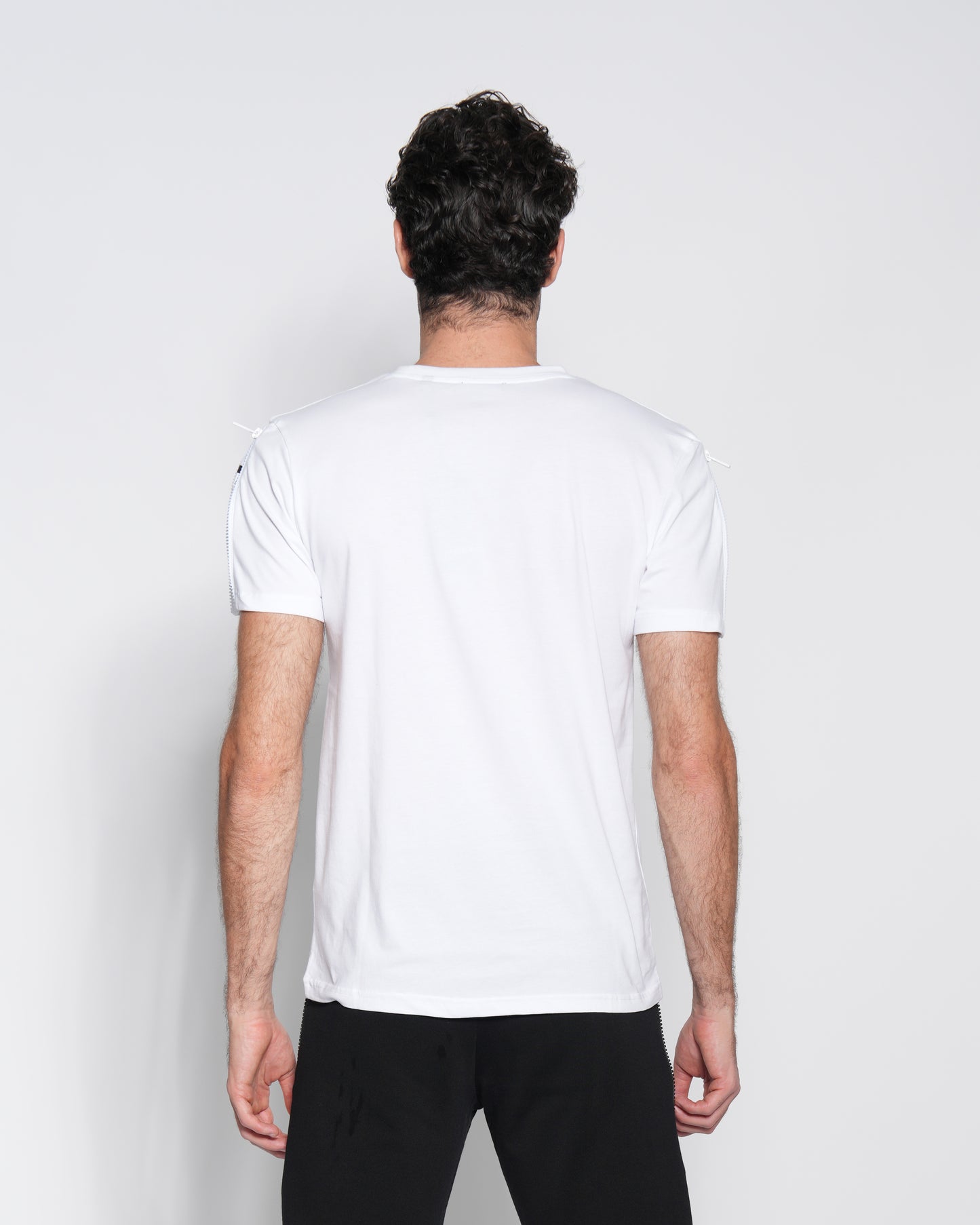 Logo Print Zip Sleeve T-shirt