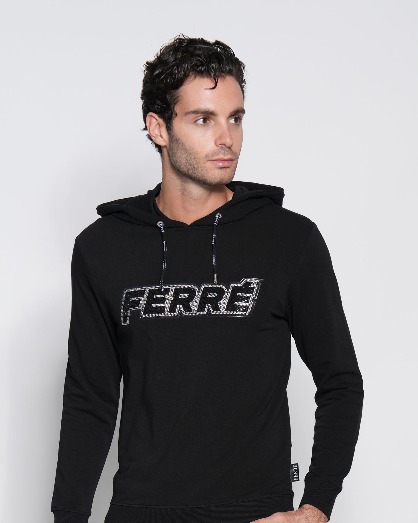 Embellished Logo Hoodie Jacket