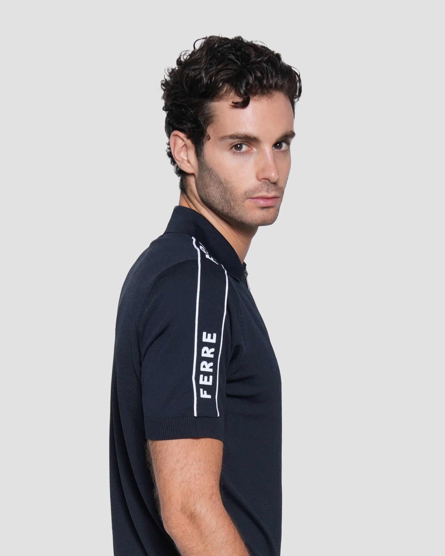 Logo Print Sleeve Polo Shirt