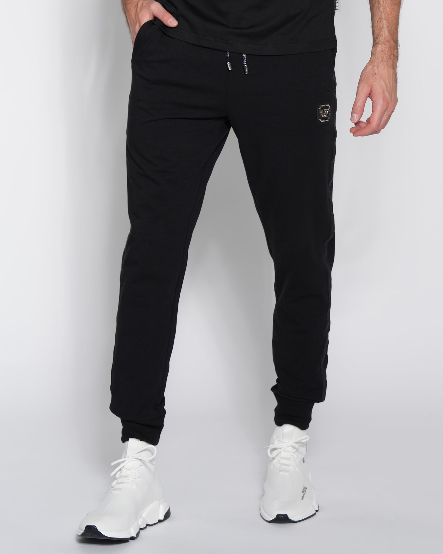 Logo Tape Embellished Track Pants