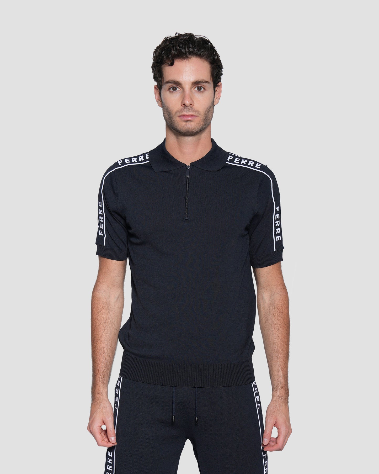 Logo Print Sleeve Polo Shirt