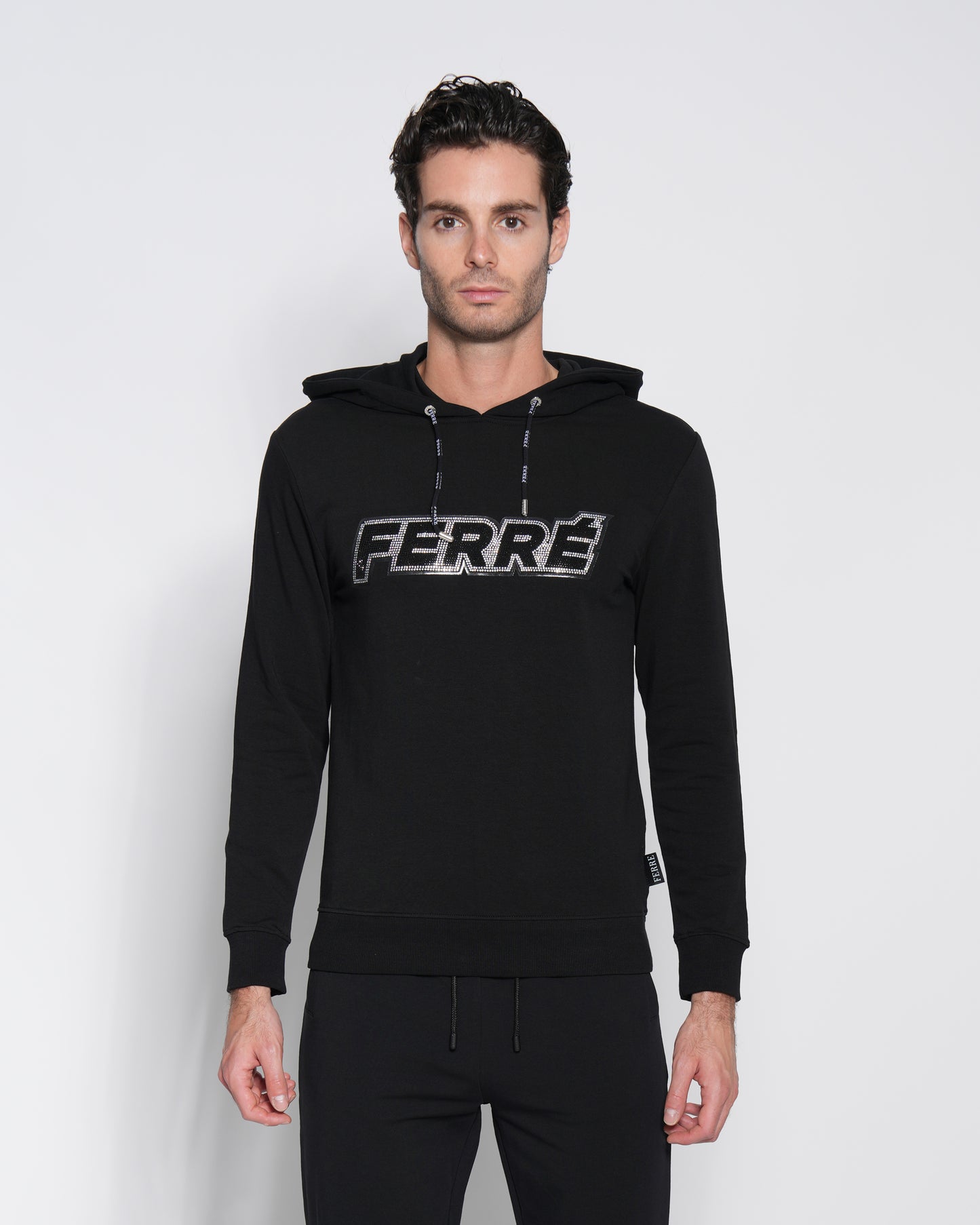 Embellished Logo Hoodie Jacket