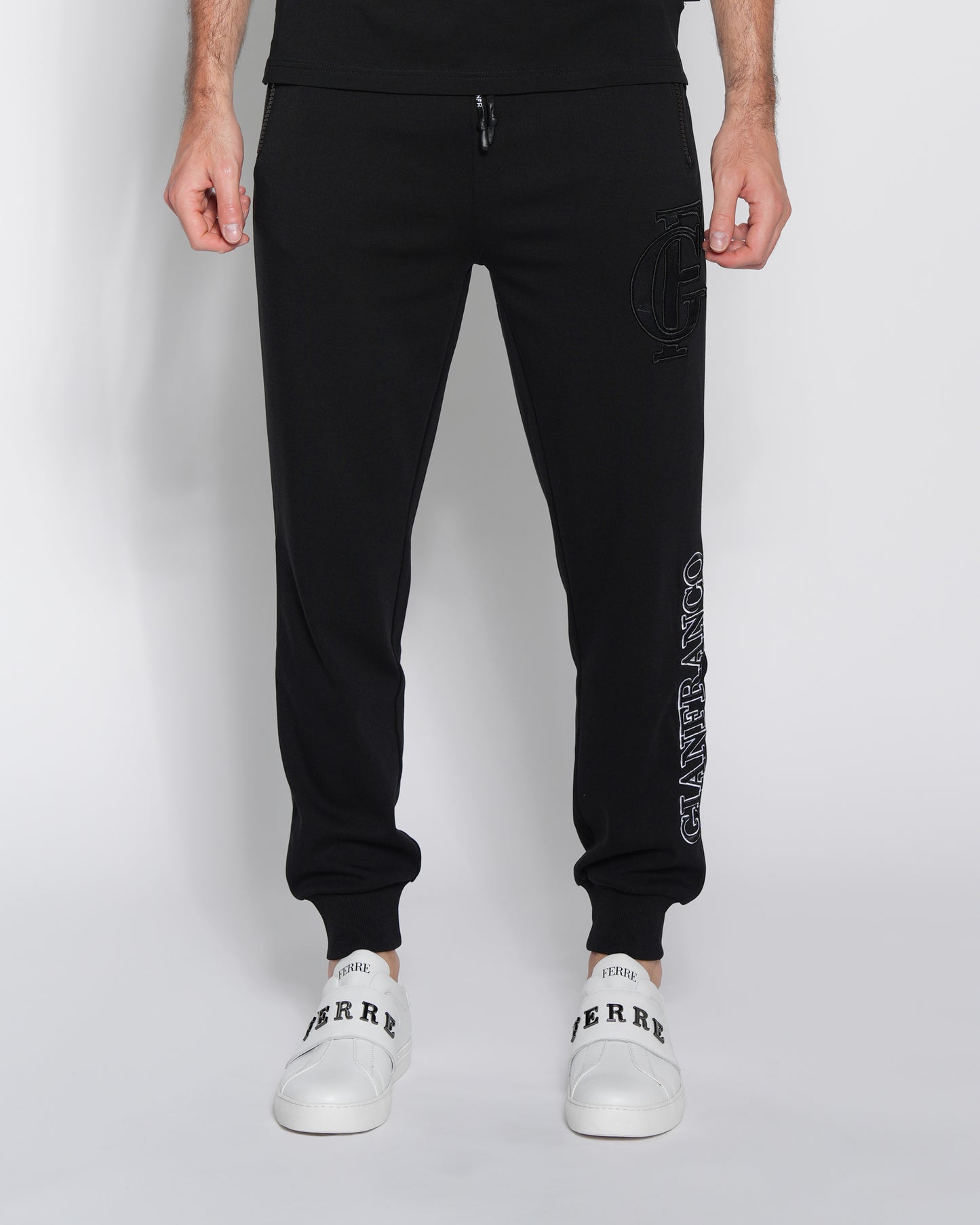 Embroidered and Printed Logo Track Pants