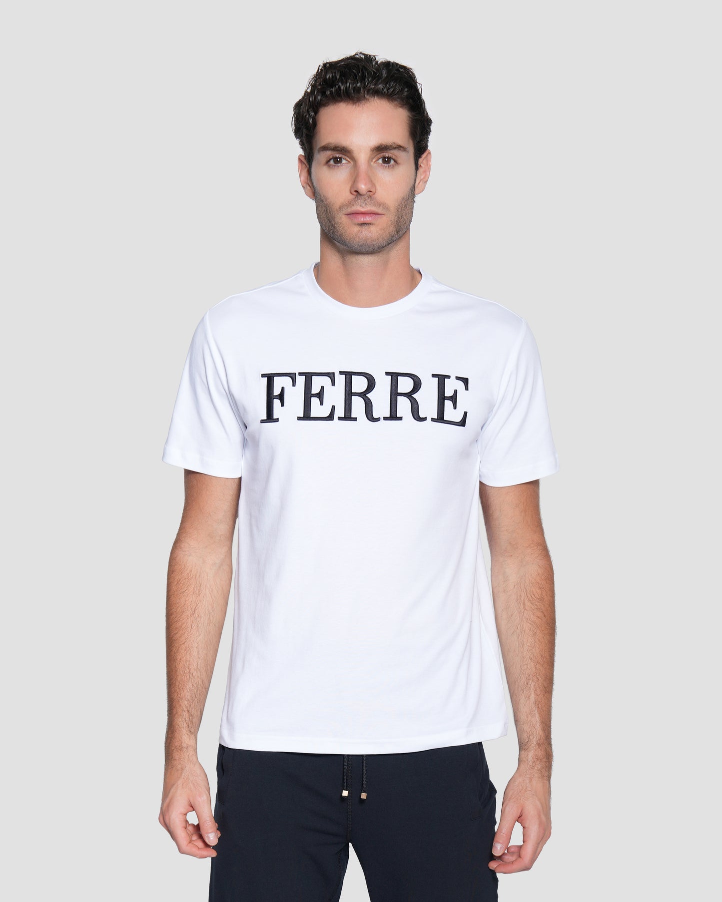 Ferré Logo Embroidery T-Shirt
