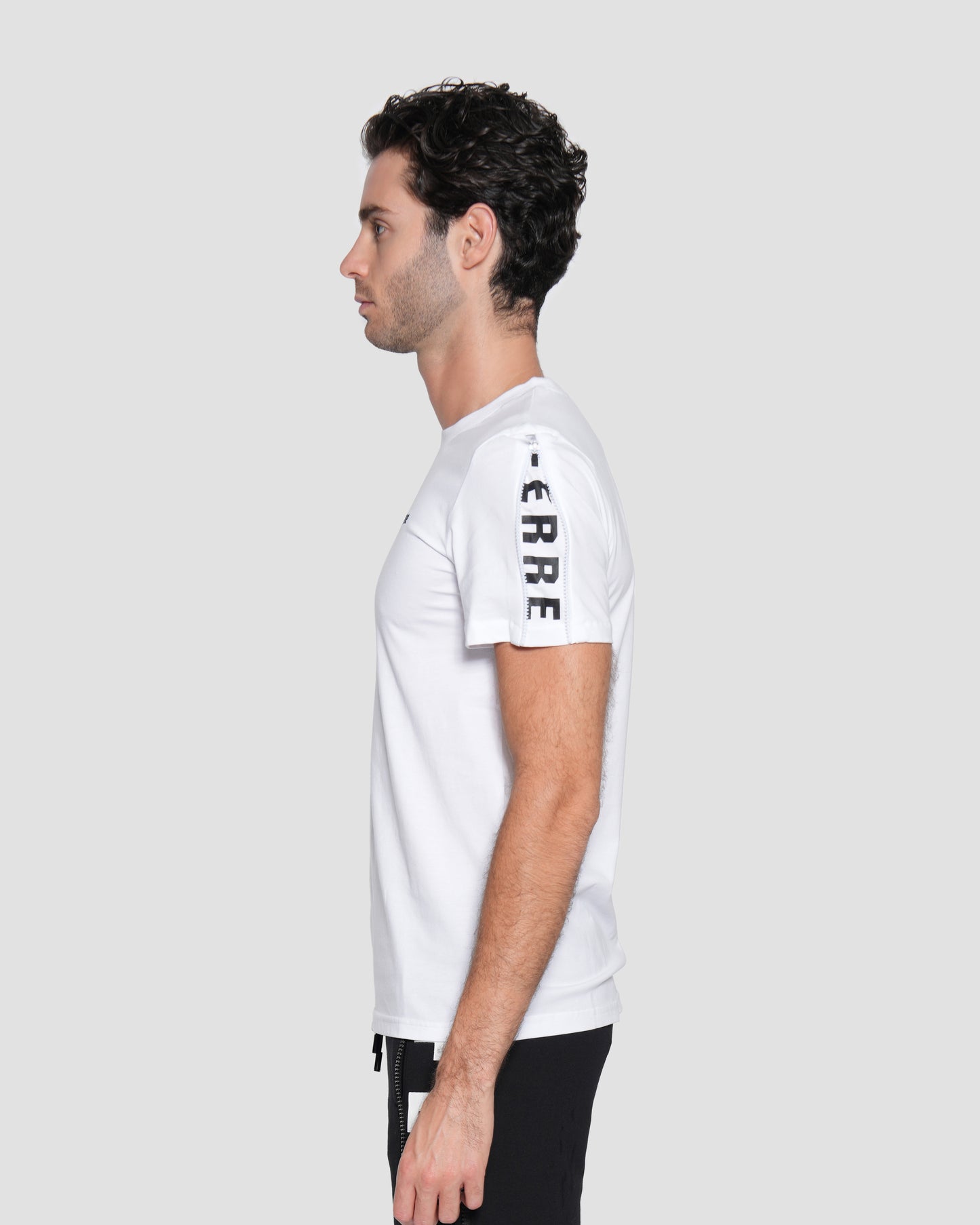 Logo Print Zip Sleeve T-shirt