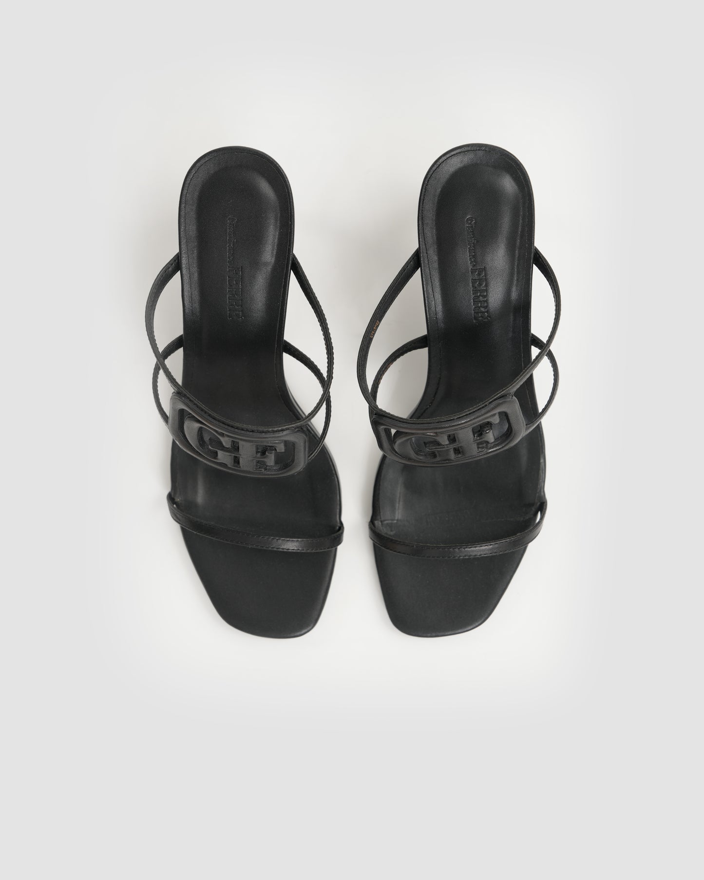 Logo Cut-out Heeled Sandals