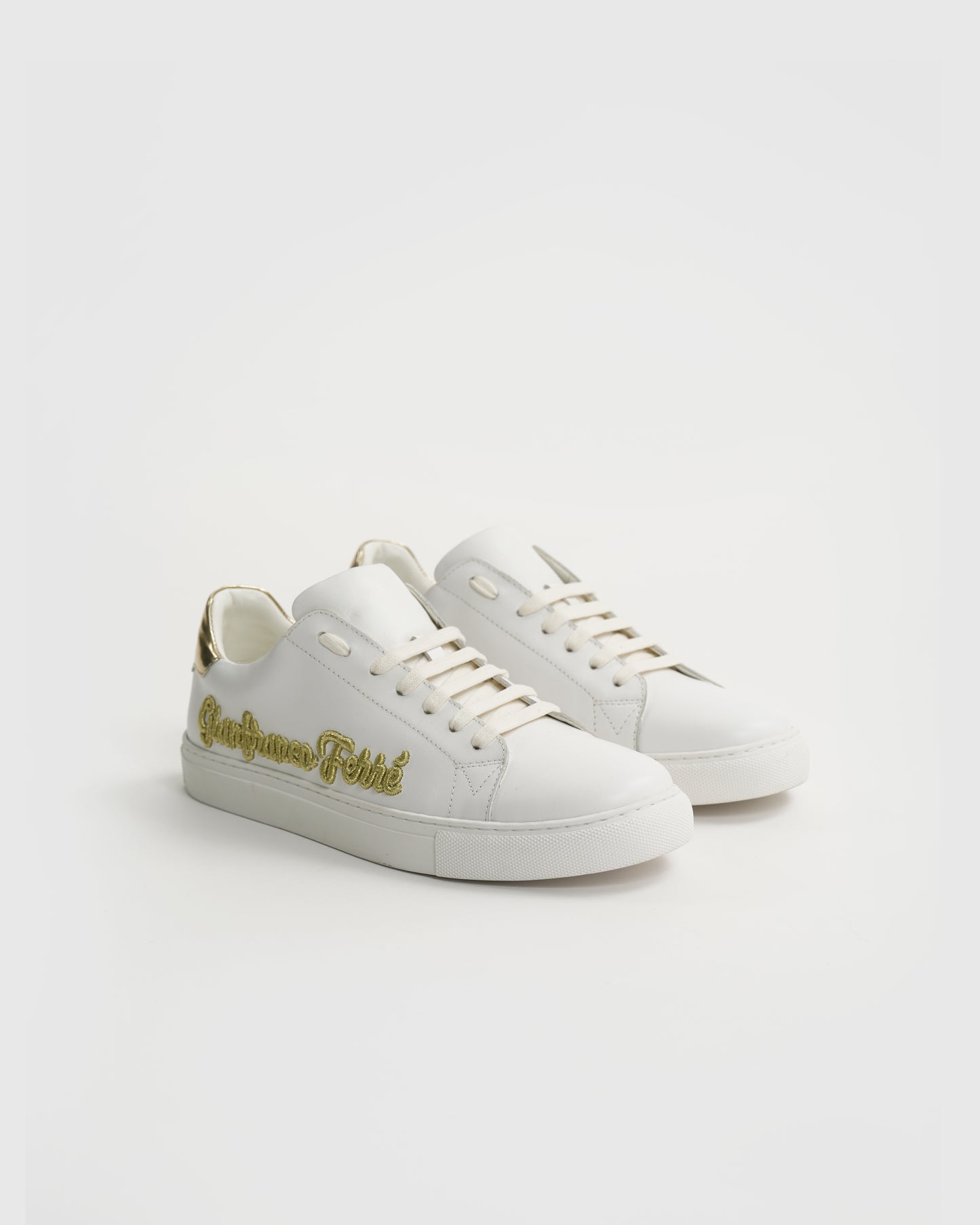 Gold Detail Embroidery Sneakers