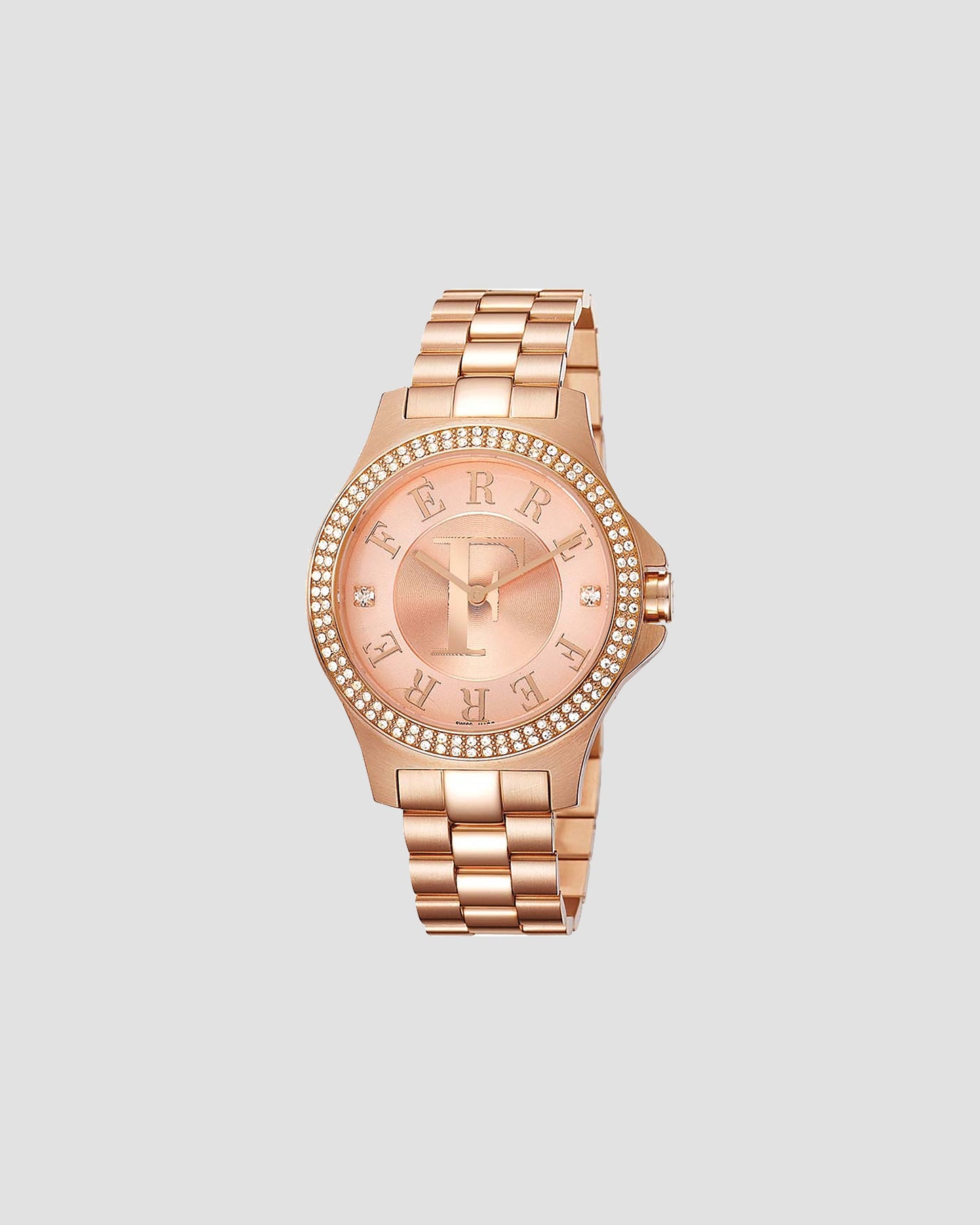 Monotone Rhinestones Embellished Analog Watch