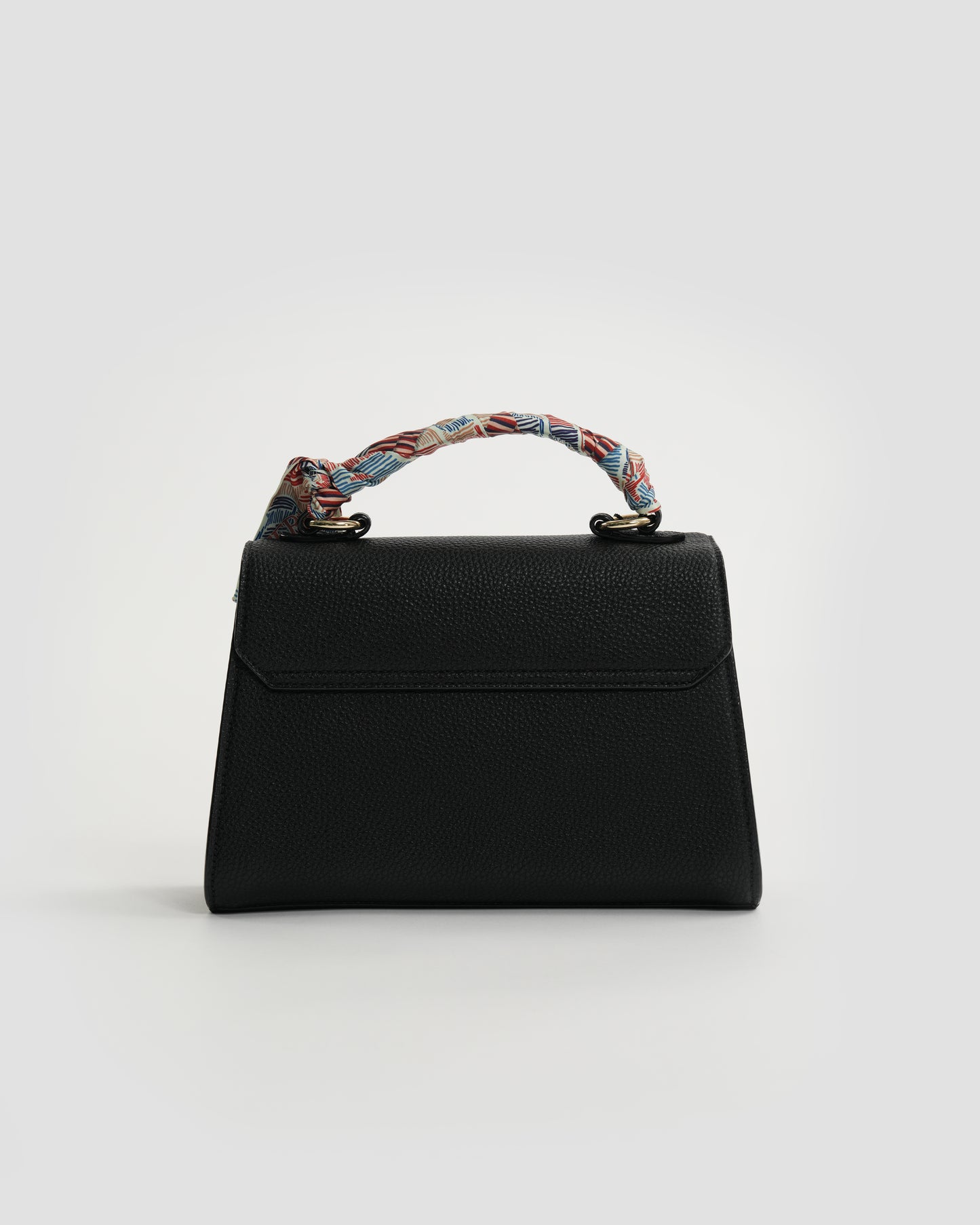 GF Hand Bag with Scarf-Tied Top Handle