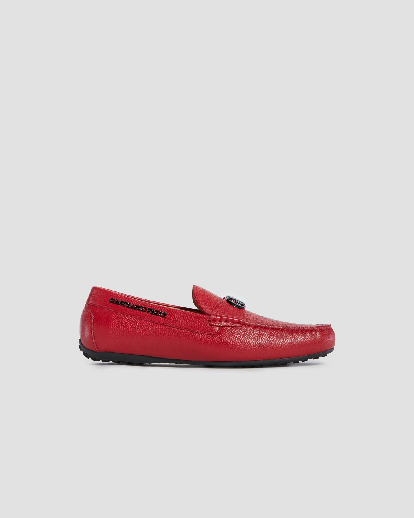 Metal Monogram Moccasins