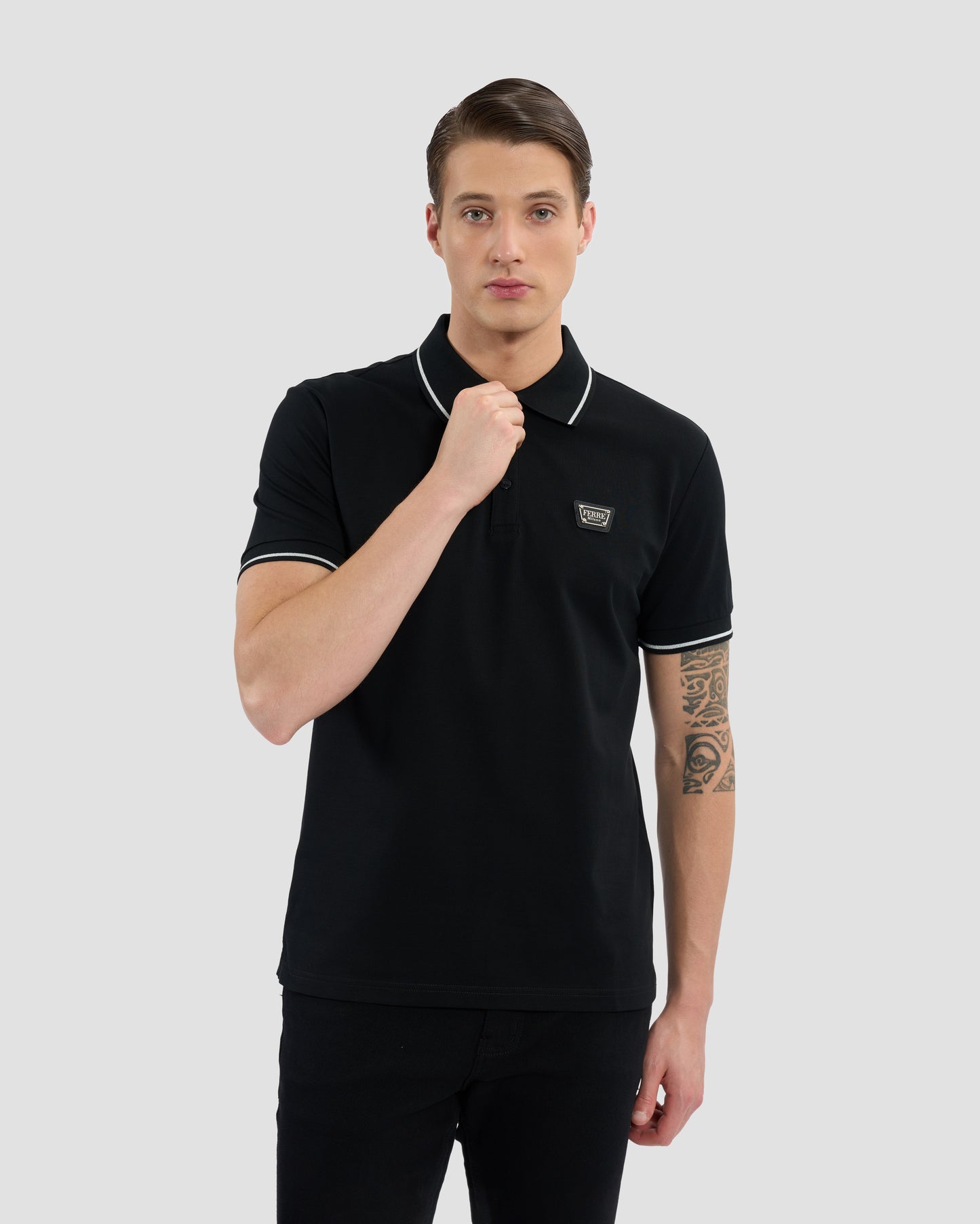 Ferré Embellished Chest Polo Shirt