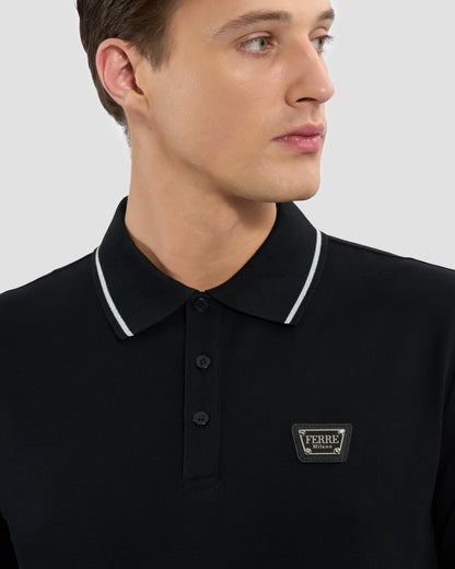 Ferré Embellished Chest Polo Shirt