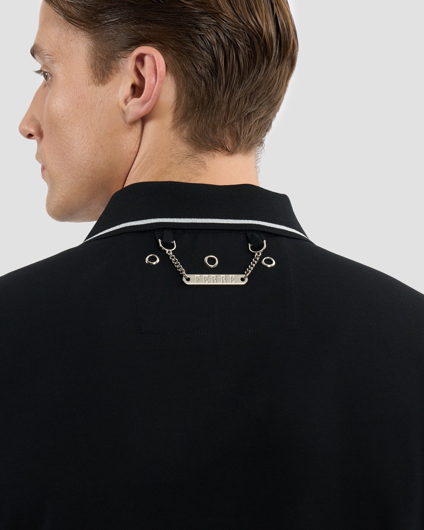 Ferré Embellished Chest Polo Shirt