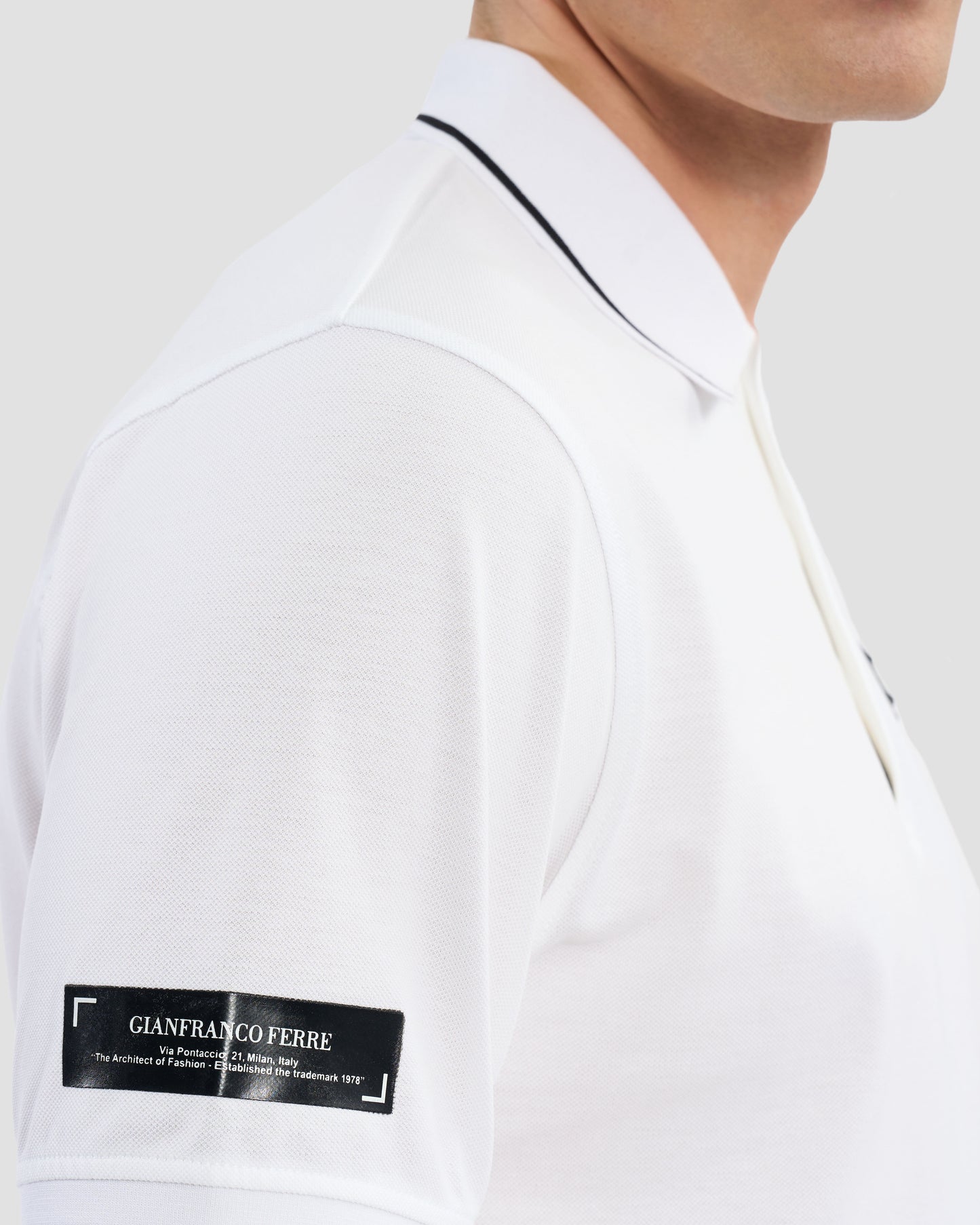 Brand Metal Patched Polo Shirt
