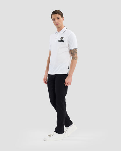 Logo Monogram Patched Polo Shirt