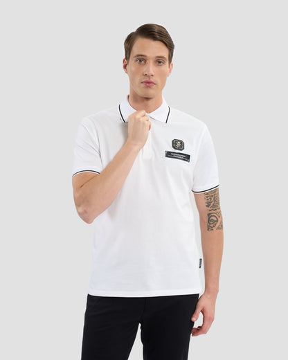 Logo Monogram Patched Polo Shirt