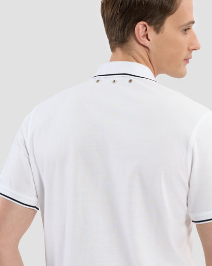 Logo Monogram Patched Polo Shirt