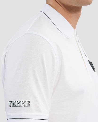 Ferré Embellished Sleeve Polo Shirt