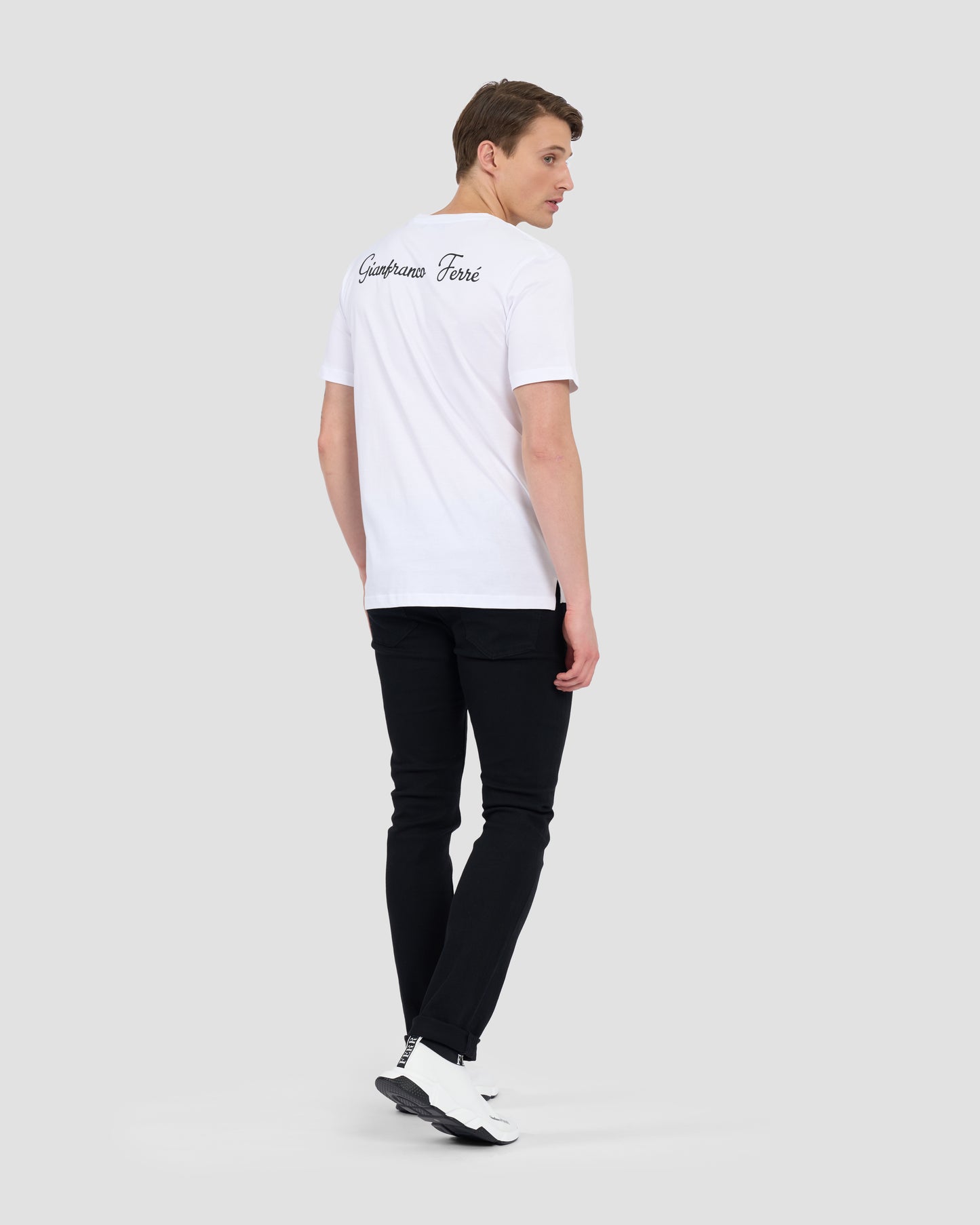 Script Brand Printed Back T-Shirt