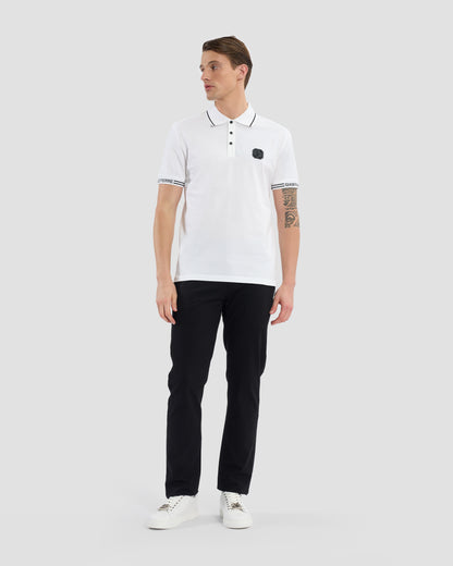 Brand Taped Cuffs Polo Shirt