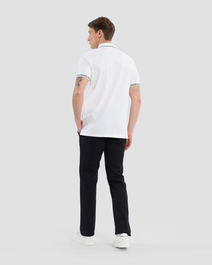 Brand Taped Cuffs Polo Shirt