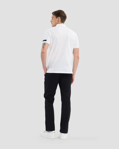 Brand Embellished Sleeve Polo Shirt