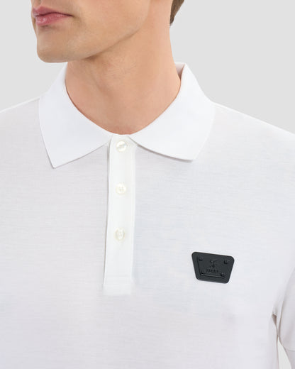 Brand Embellished Sleeve Polo Shirt