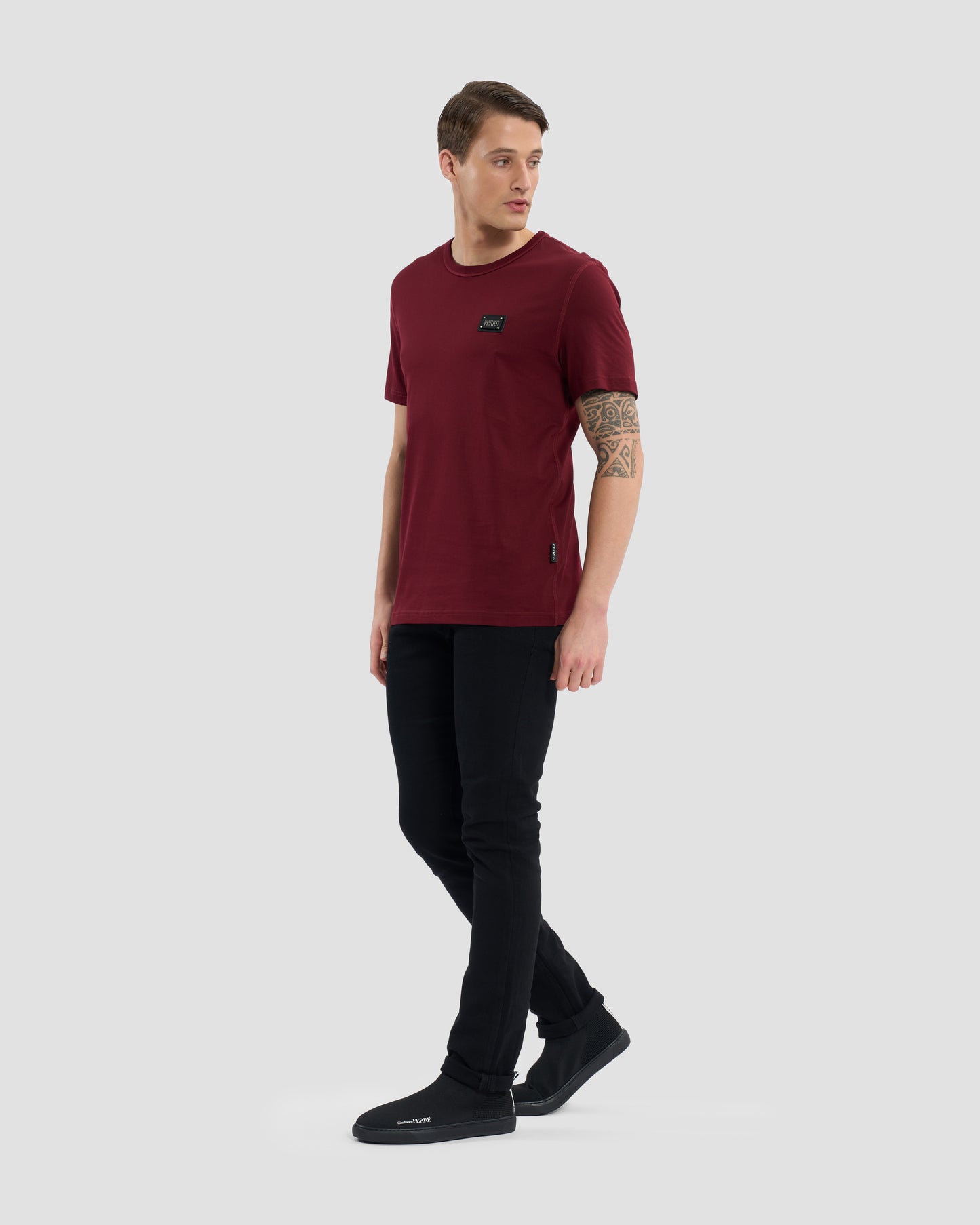 Metal Patched Stitched T-Shirt
