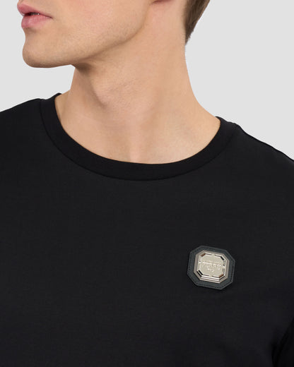 Metal Brand Patched Chest T-Shirt