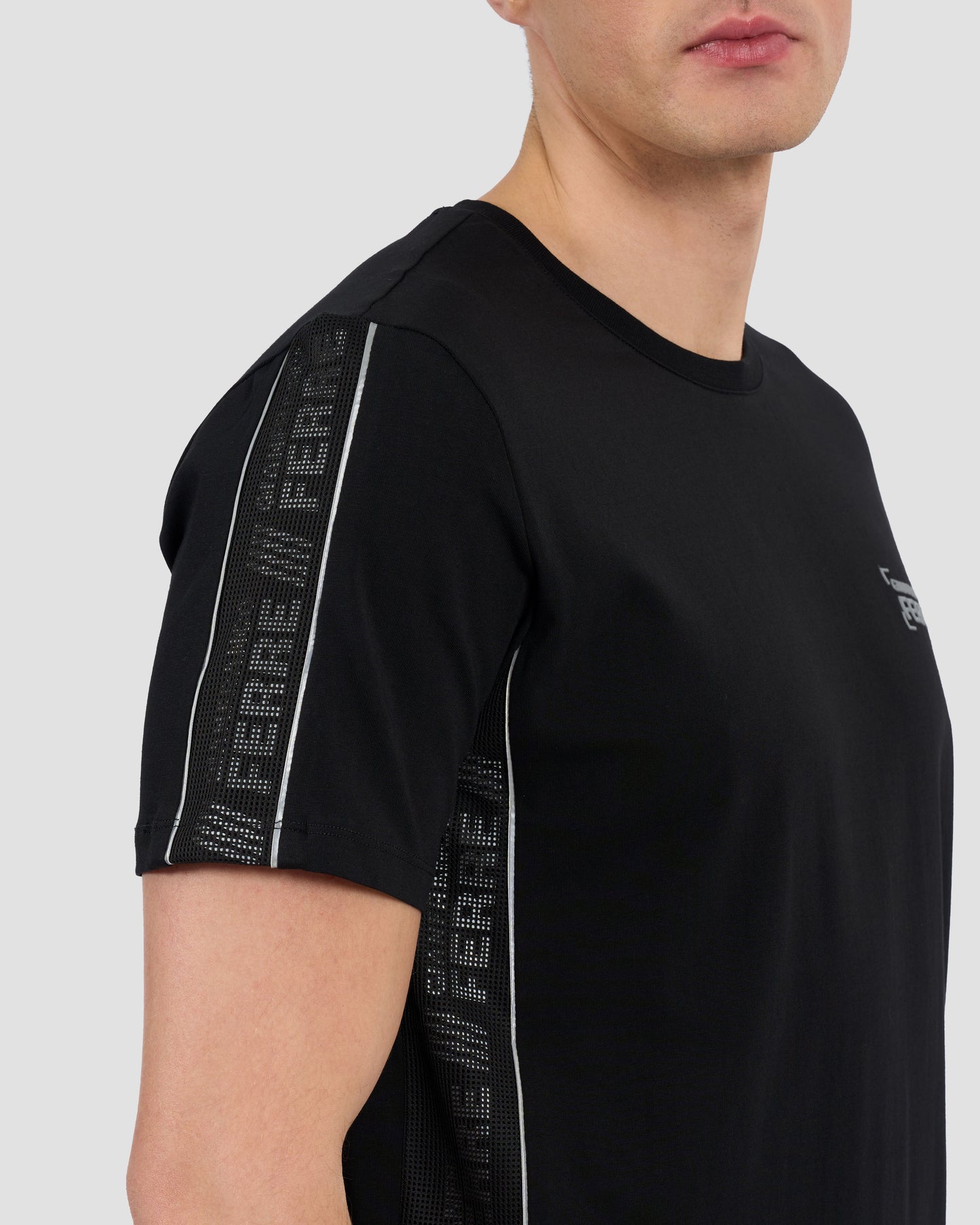 Mesh Brand Accented T-Shirt
