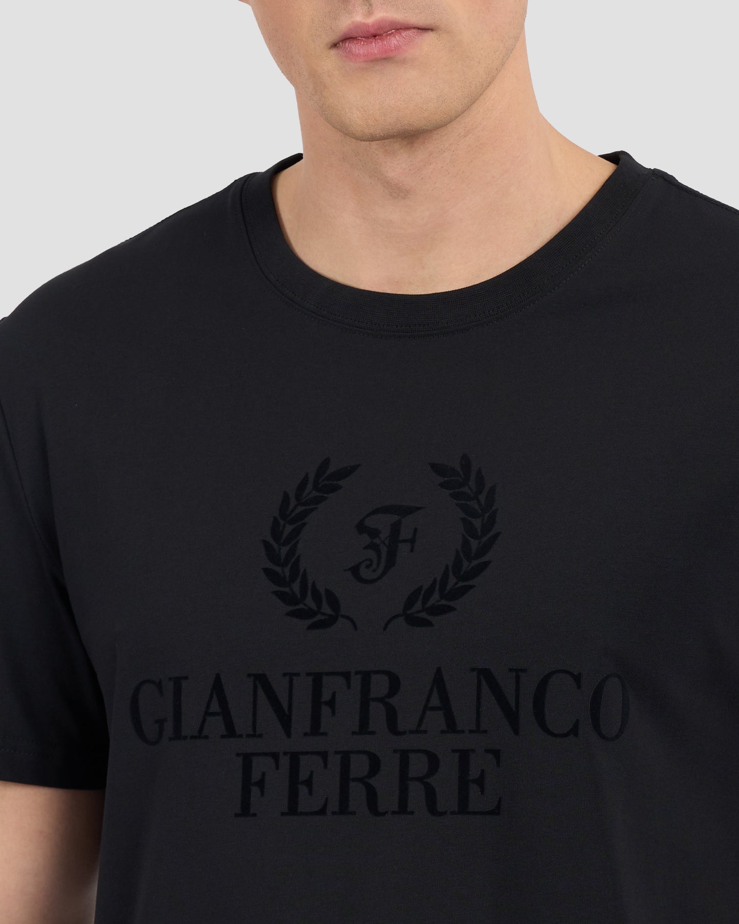 Brand Flock Print T-Shirt