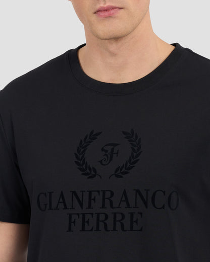 Brand Flock Print T-Shirt